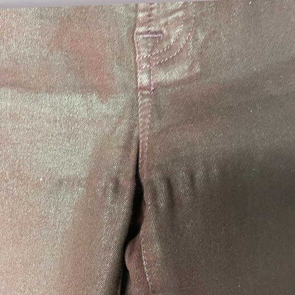 7 for All Mankind Coated Burgundy  Skinny Jeans Denim Size 24 - Picture 7 of 10